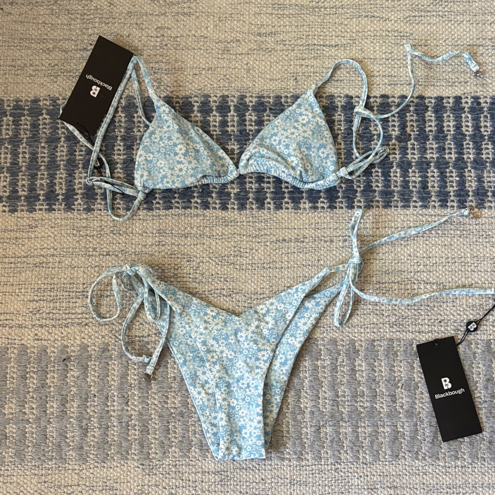 Blackbough Light Blue Floral Bikini NWT